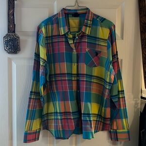 Multi colored Polo button up